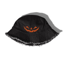 Orange Jack Distressed denim bucket hat