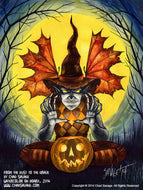 From the Dust to the Grave Original Watercolor Painting Halloween Art
