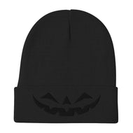 Happy Jack Black-on-Black Embroidered Cuffed Beanie