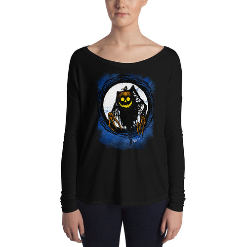 Pumpkin Wicked This Way Comes Ladies' Long Sleeve Tee