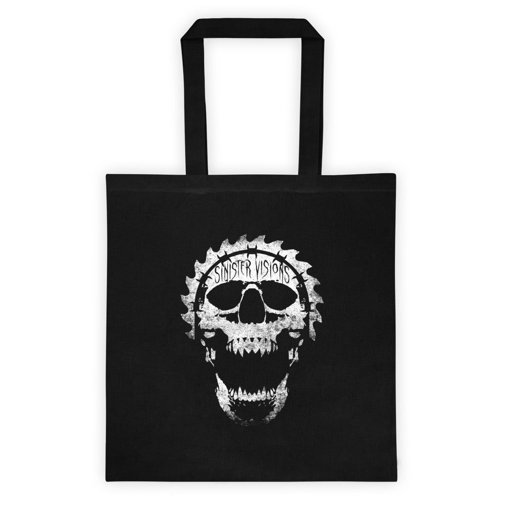 Sinister Visions Screaming Skull Logo Tote bag