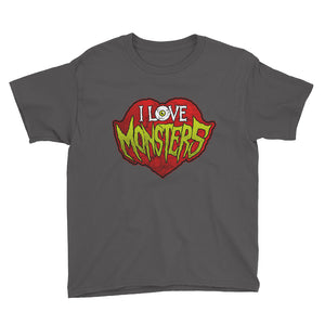 I Love Monsters Youth Short Sleeve T-Shirt