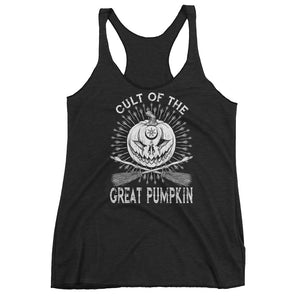 Cult of the Great Pumpkin - Crossed Brooms Women's Racerback Tank