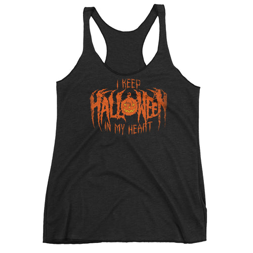 I Keep Halloween In My Heart Women's Racerback Tank