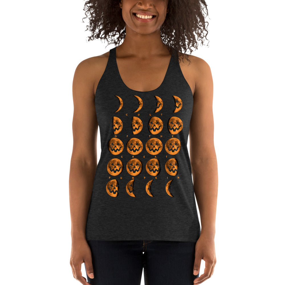 Cult of the Great Pumpkin Moon Phases Women's Racerback Tank