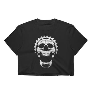 Sinister Visions Screaming Skull Women's Crop Top