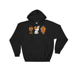 3 Halloween Blowmolds Hooded Sweatshirt