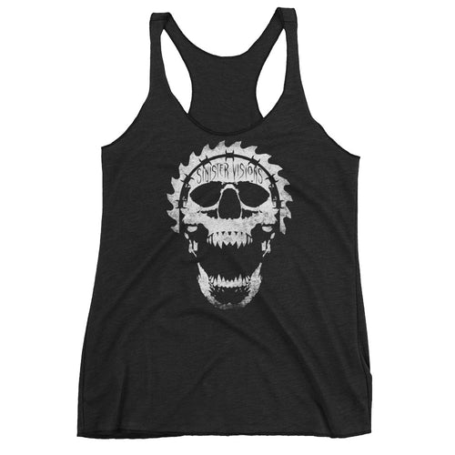 Sinister Visions Screaming Skull Women's Racerback Tank