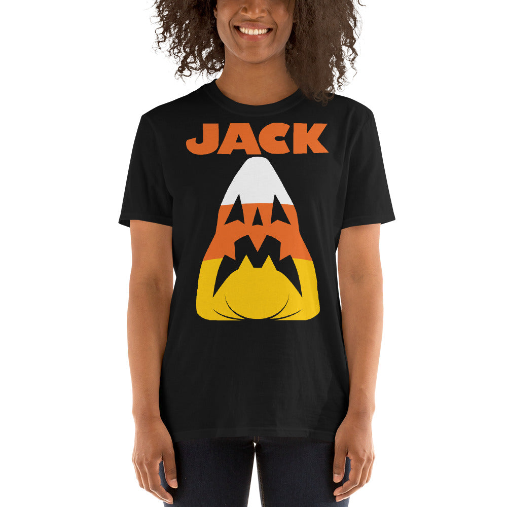 Candy Corn Jack Attack Short-Sleeve Unisex T-Shirt