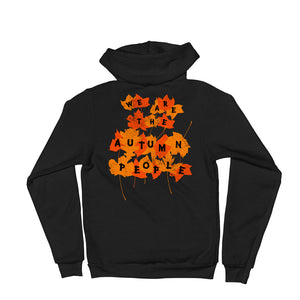We Are the Autumn People Leaves Zip Up Hoodie sweater
