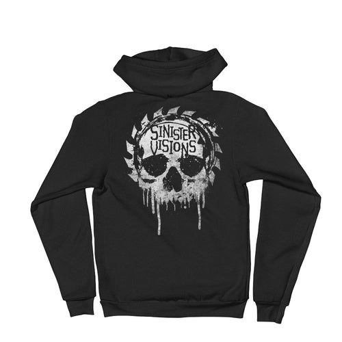 Sinister Visions Splatter Skull Hoodie sweater
