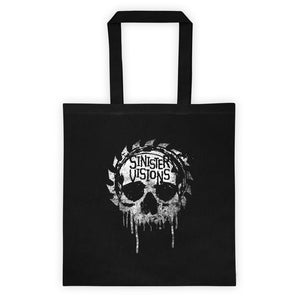 Sinister Visions Splatter Skull Logo Tote bag