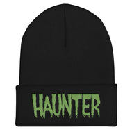 Haunter (Green) Embroidered Cuffed Beanie