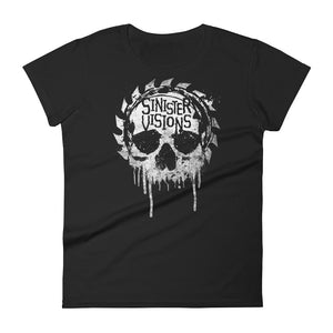Sinister Visions Splatter Skull Women's short sleeve t-shirt