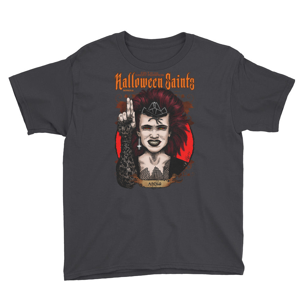Halloween Saints Series 2 - Angela Youth Short Sleeve T-Shirt