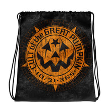 Cult of the Great Pumpkin Weathered Logo Drawstring bag