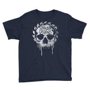 Sinister Visions Splatter Skull Youth Short Sleeve T-Shirt