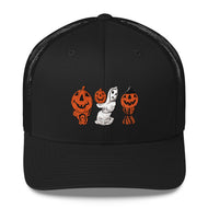 Halloween Blowmold Decorations Embroidered Trucker Cap