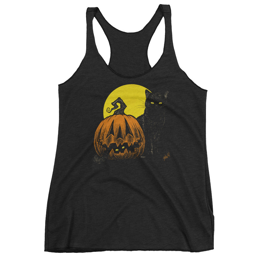 Still Life with Feline and Gourd Women's Racerback Tank