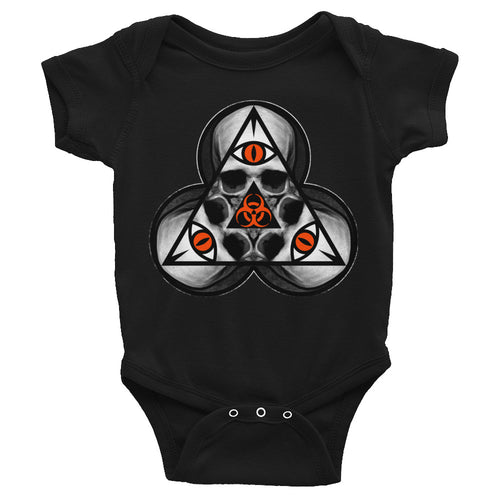 SINISTER SKULLS - Biohazard TriSkull Infant Bodysuit