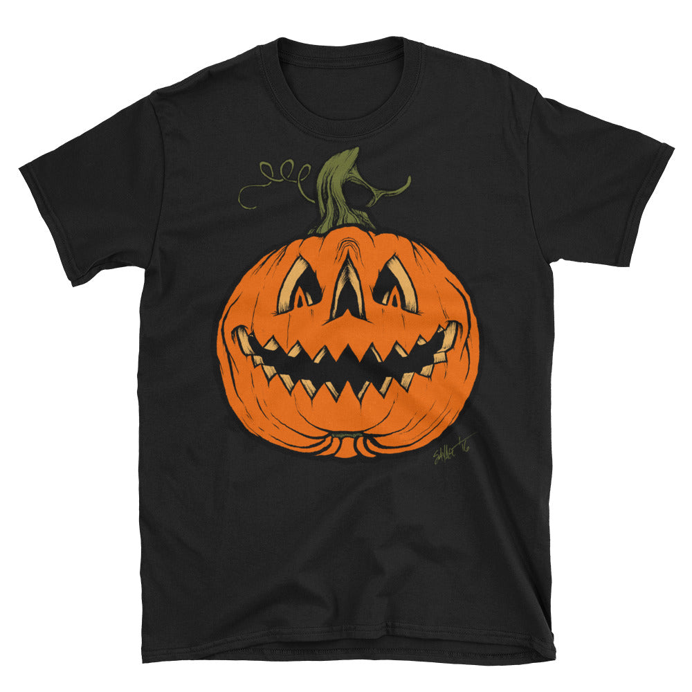Grim Grinning Gourd Short-Sleeve Unisex T-Shirt