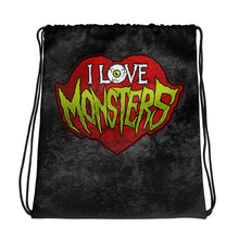 I Love Monster Drawstring bag