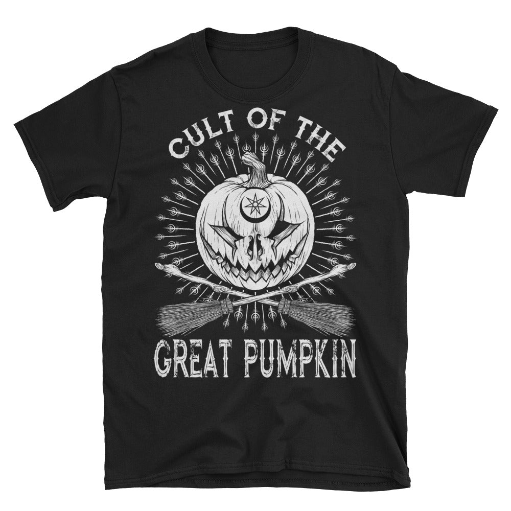 Cult of The Great Pumpkin - Crossed Brooms Short-Sleeve Unisex T-Shirt