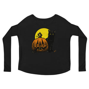 Still Life with Feline and Gourd Ladies' Long Sleeve Tee