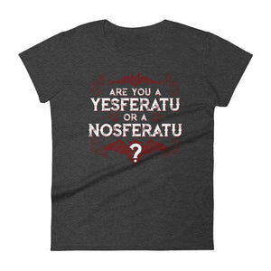 Are you a YESferatu or a NOsferatu? Women's short sleeve t-shirt