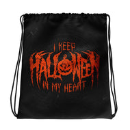 I Keep Halloween In My Heart Drawstring bag