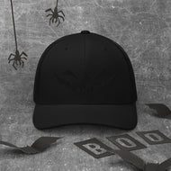 Happy Jack Black-on-Black Embroidered Trucker Cap