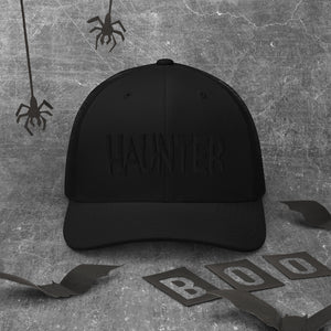 Haunter (Black) Embroidered Trucker Cap